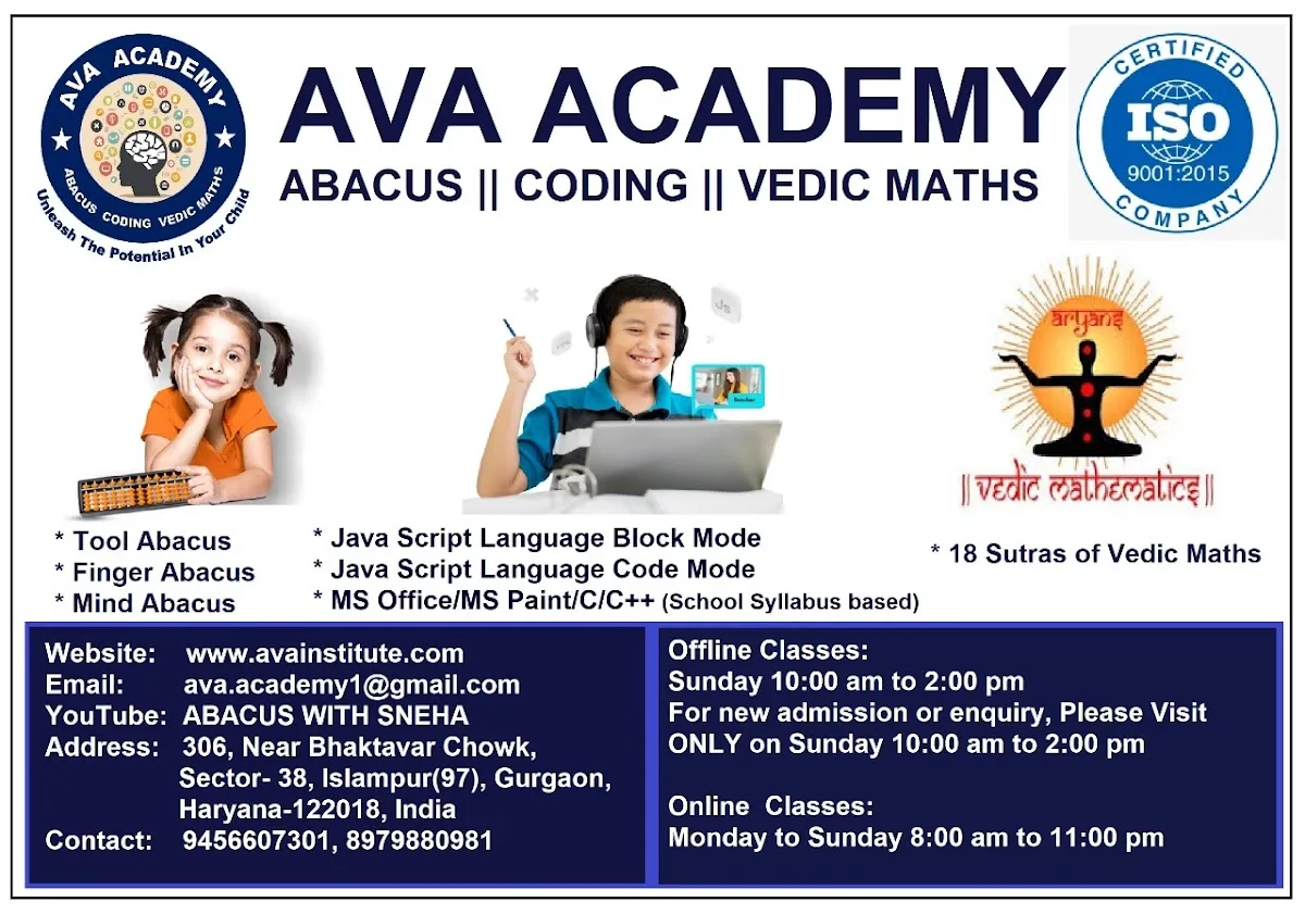 AVA Academy l Abacus classes l Coding classes lVedic Math photo 5