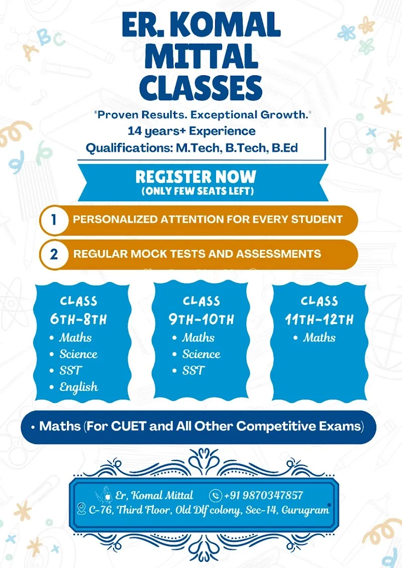 Er. Komal Mittal Maths Science Tuition Classes