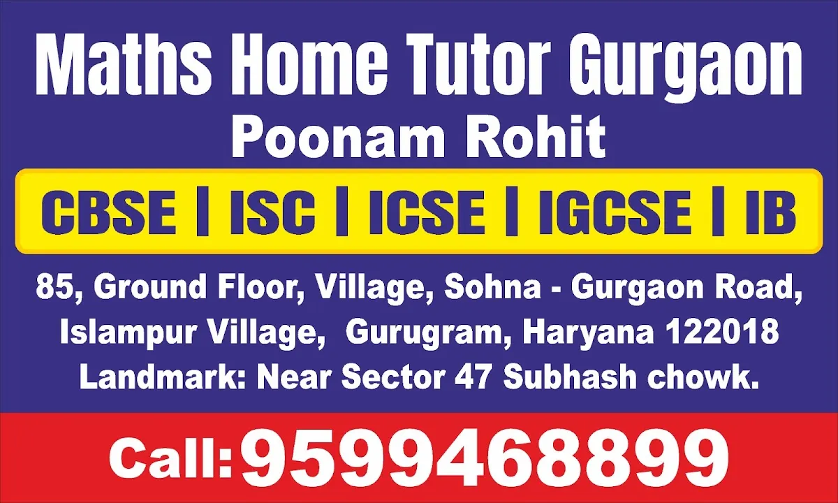 Maths Home Tutor Gurgaon - Poonam Rohit photo 2
