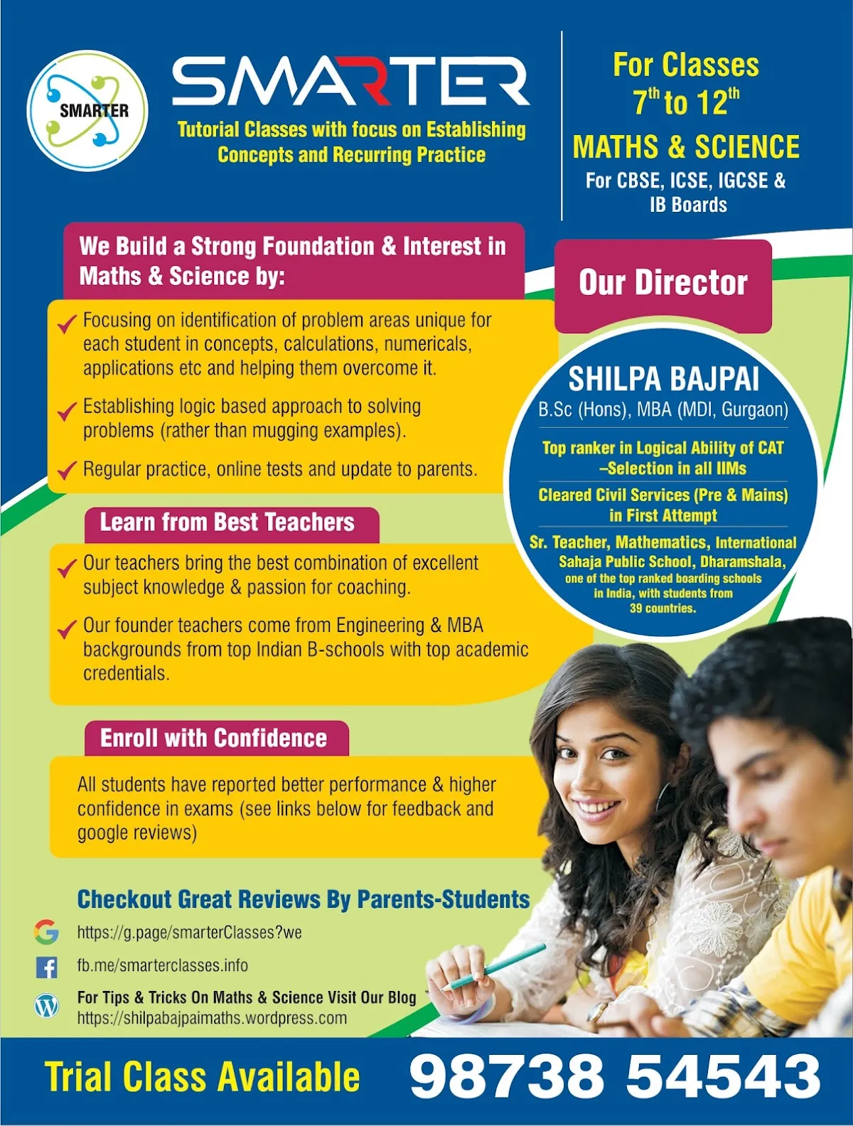 SMARTER CLASSES By Shilpa Bajpai Mam (Nirvana Country) - Maths & Science photo 2