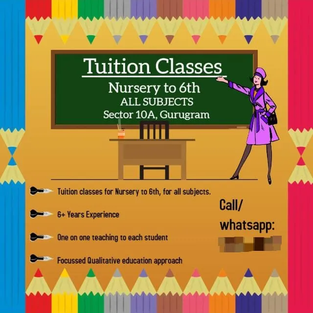 Tuition Classes Sector 10 A, upto 6th all subjects